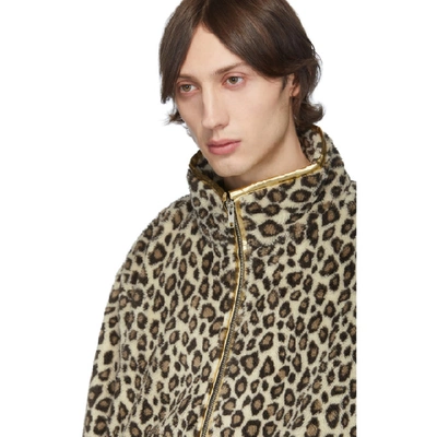 Shop Noon Goons Beige And Brown Leopard Gold Jacket