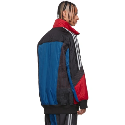 Shop Y-3 Multicolor Colorblock Padded Track Jacket In Blkbluered