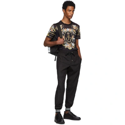 Shop Dolce & Gabbana Dolce And Gabbana Black Floral T-shirt In Hnqq6 Black