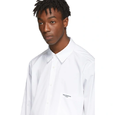 Shop Wooyoungmi White Pocket Logo Shirt In 811w White