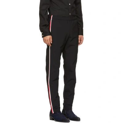 Shop Moncler Black Polaire Technique Windstopper Lounge Pants In 370-999 Blk