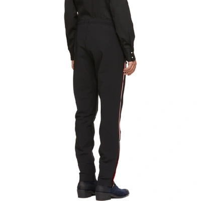 Shop Moncler Black Polaire Technique Windstopper Lounge Pants In 370-999 Blk