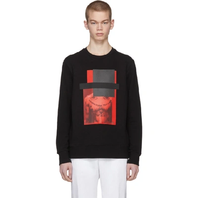 Shop Neil Barrett Black And Red Do Wrong To None, Trust A Few Sweatshirt In 1076