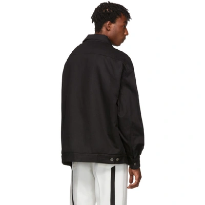 Shop Raf Simons Black Denim Big-fit Jacket