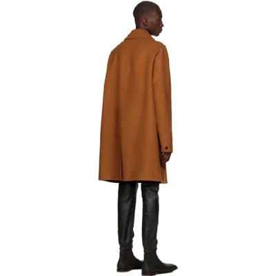 Shop Rick Owens Brown Soft Coat In 173 Rust