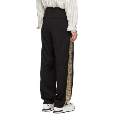 Shop Our Legacy Black Sidetaped Pleated Trousers