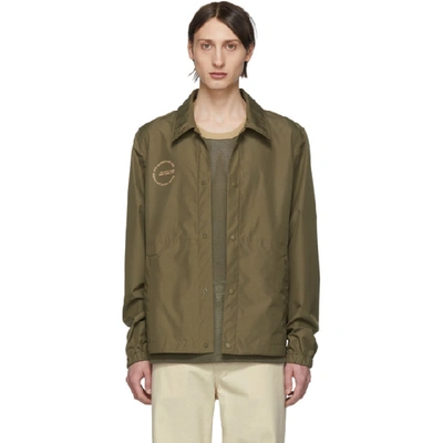 Shop Helmut Lang Khaki Stadium Jacket In Dark Resin