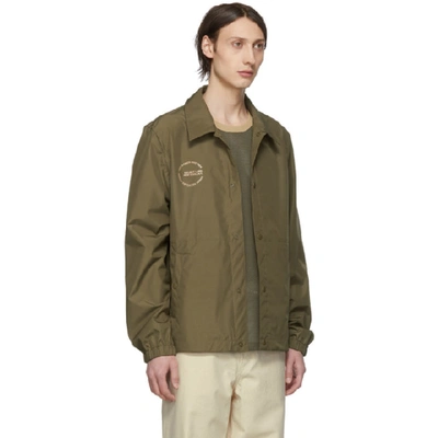 Shop Helmut Lang Khaki Stadium Jacket In Dark Resin