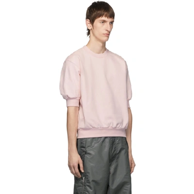 Shop Random Identities Pink Fleece Short Sleeve Sweatshirt