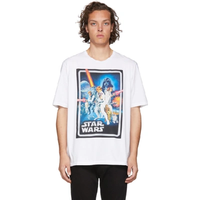 Shop Etro White Star Wars Edition Poster T-shirt In 0991 White