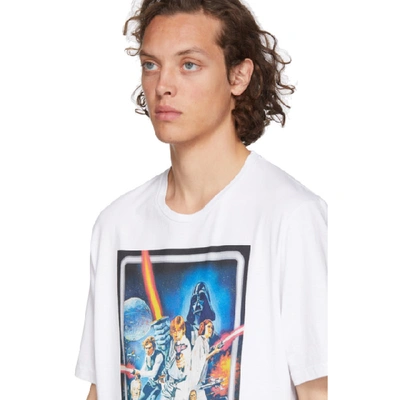 Shop Etro White Star Wars Edition Poster T-shirt In 0991 White