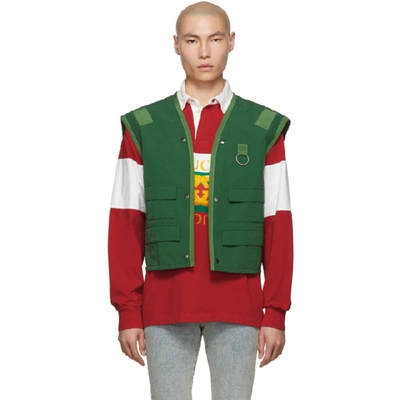 Shop Gucci Green Ring Vest In 3515 Green