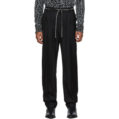 Shop Saint Laurent Black Tailoring Jogger Trousers In 1000 Black