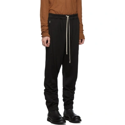 Shop Rick Owens Black Track Lounge Pants In 09 Black