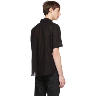 Shop Saint Laurent Black Open Seam Shirt In 1000black