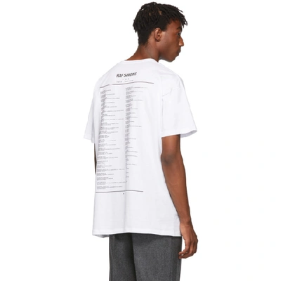 Shop Raf Simons White Big-fit Diptych T-shirt In 00010 White