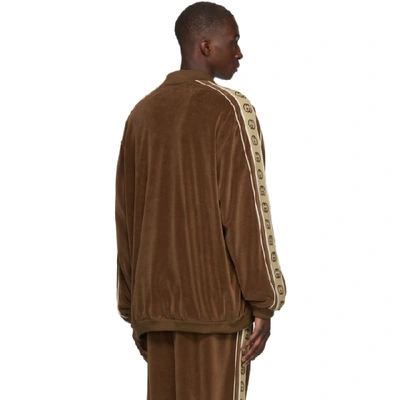 Shop Gucci Brown Zipover Jacket In 2051 Brown