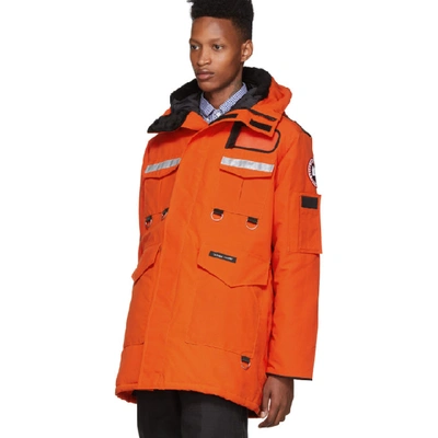 Shop Junya Watanabe Orange Canada Goose Edition Down Parka In 3 Orange