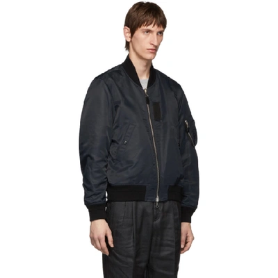 Shop Burberry Reversible Black Monogram Norwich Bomber Jacket In Black Ip Pa