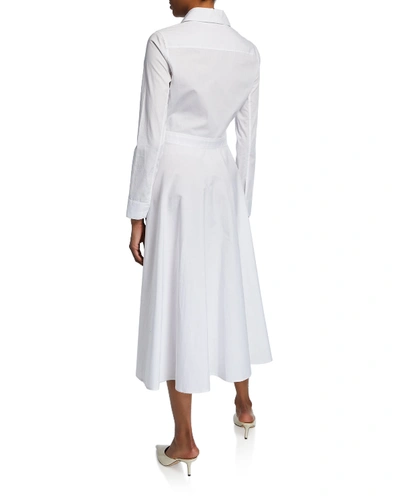 Shop Rosetta Getty Wrapped Apron Shirtdress In White