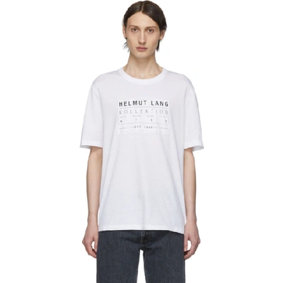 Shop Helmut Lang White Logo Patch T-shirt