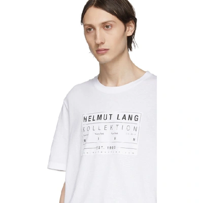 Shop Helmut Lang White Logo Patch T-shirt