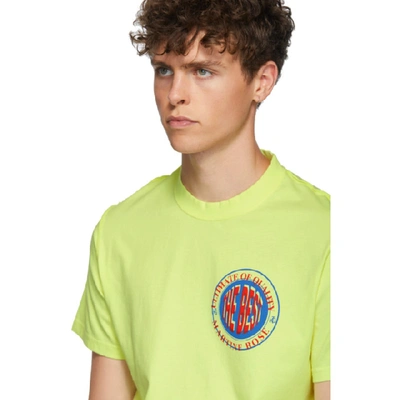 Shop Martine Rose Yellow Inverted T-shirt In Fluoro