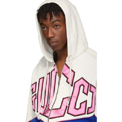 Shop Gucci White  Hoodie In 9829 White