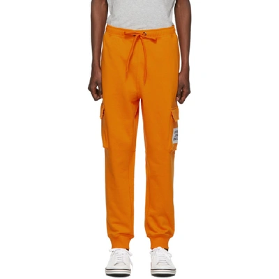 Shop Burberry Orange Foster Square Lounge Pants