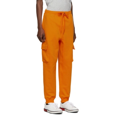 Shop Burberry Orange Foster Square Lounge Pants