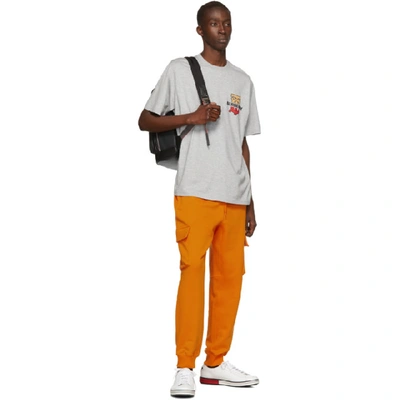 Shop Burberry Orange Foster Square Lounge Pants