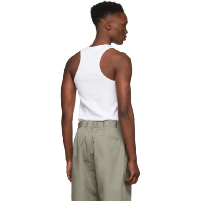 Shop Helmut Lang White Stacked Tank Top In Chalk White