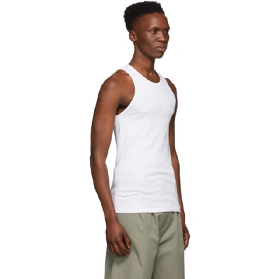 Shop Helmut Lang White Stacked Tank Top In Chalk White