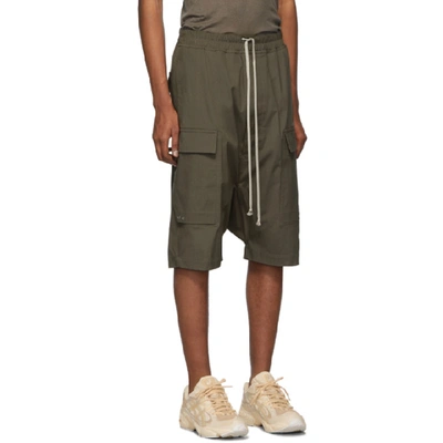 Shop Rick Owens Taupe Drawstring Cargo Pods Shorts In 34 Dust