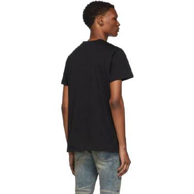 Shop Balmain Black Signature T-shirt In 0pa Noir