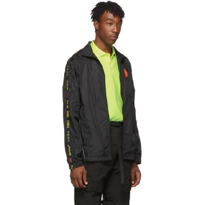 Shop Off-white Black Nylon Track Jacket In 1000 Blkno