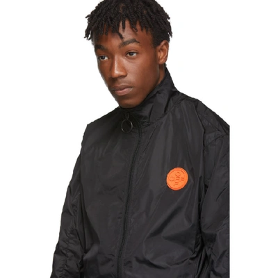 Shop Off-white Black Nylon Track Jacket In 1000 Blkno