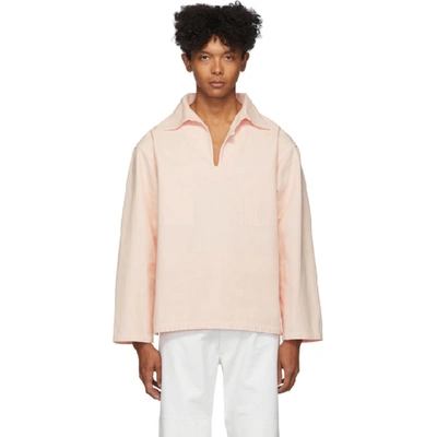 Shop Jacquemus Pink Le Marin Shirt In 19602400 Li