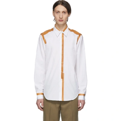 Shop Helmut Lang White Taped Shirt