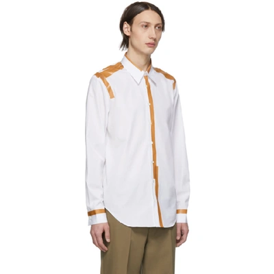 Shop Helmut Lang White Taped Shirt