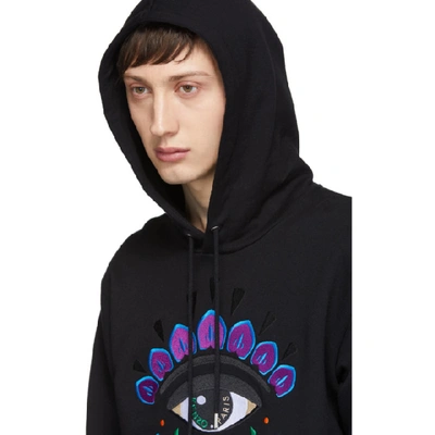 Shop Kenzo Black Eye Hoodie In 99 Black