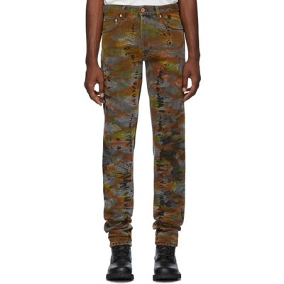 Shop Heron Preston Black Tie-dye Jeans