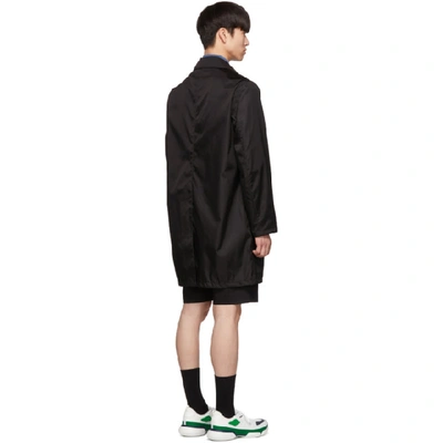 Shop Prada Black Gabardine Car Coat In F0002 Nero