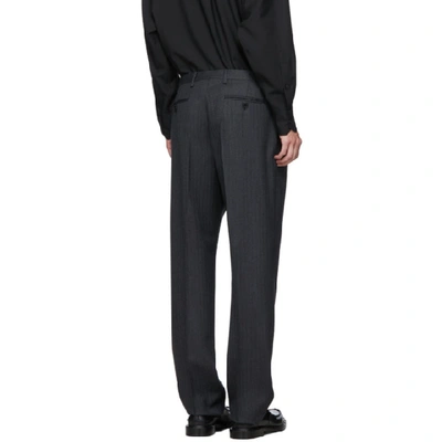 Shop Valentino Grey Ninety Fit Trousers In 113