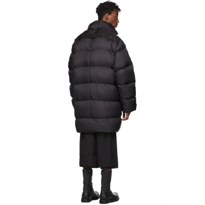 Shop Rick Owens Black Down Liner Coat In 09 Black