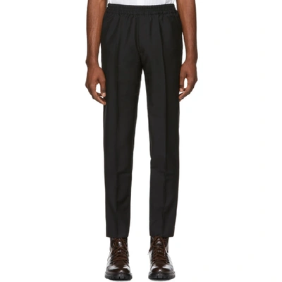 Shop Harmony Black Mohair Paolo Trousers In 000 Black