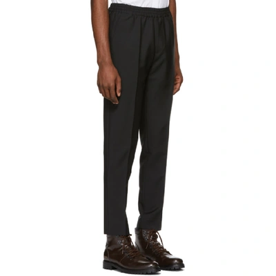 Shop Harmony Black Mohair Paolo Trousers In 000 Black