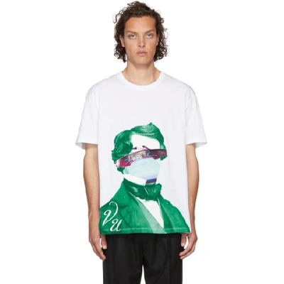Shop Valentino White Undercover Edition V Face Ufo Print T-shirt In Py0 – Bianc