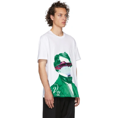 Shop Valentino White Undercover Edition V Face Ufo Print T-shirt In Py0 – Bianc