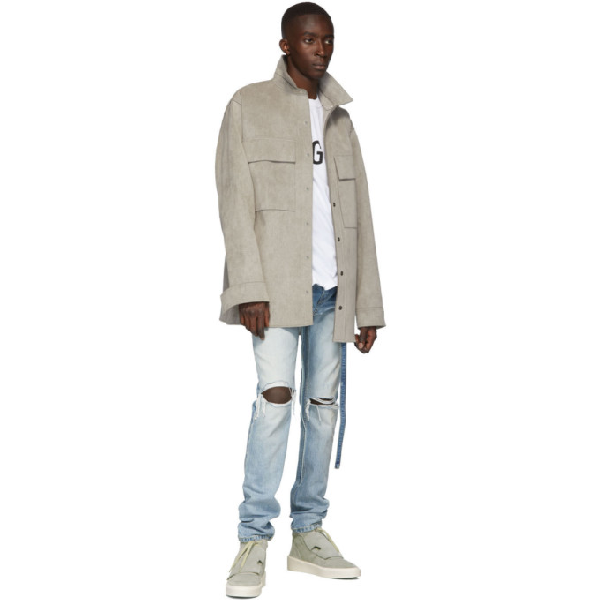 fear of god suede shirt